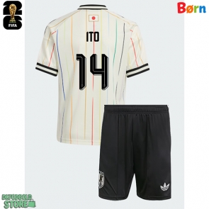 Japan Junya Ito #14 Replika Babytøj Udebanesæt Børn VM 2026 Kortærmet (+ Korte bukser)